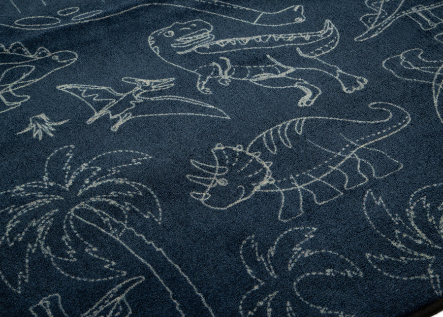 Dinosaur (3210) 3-Dinosaur Rectangle Area Rug for Kids, 39-Inch x 59-Inch