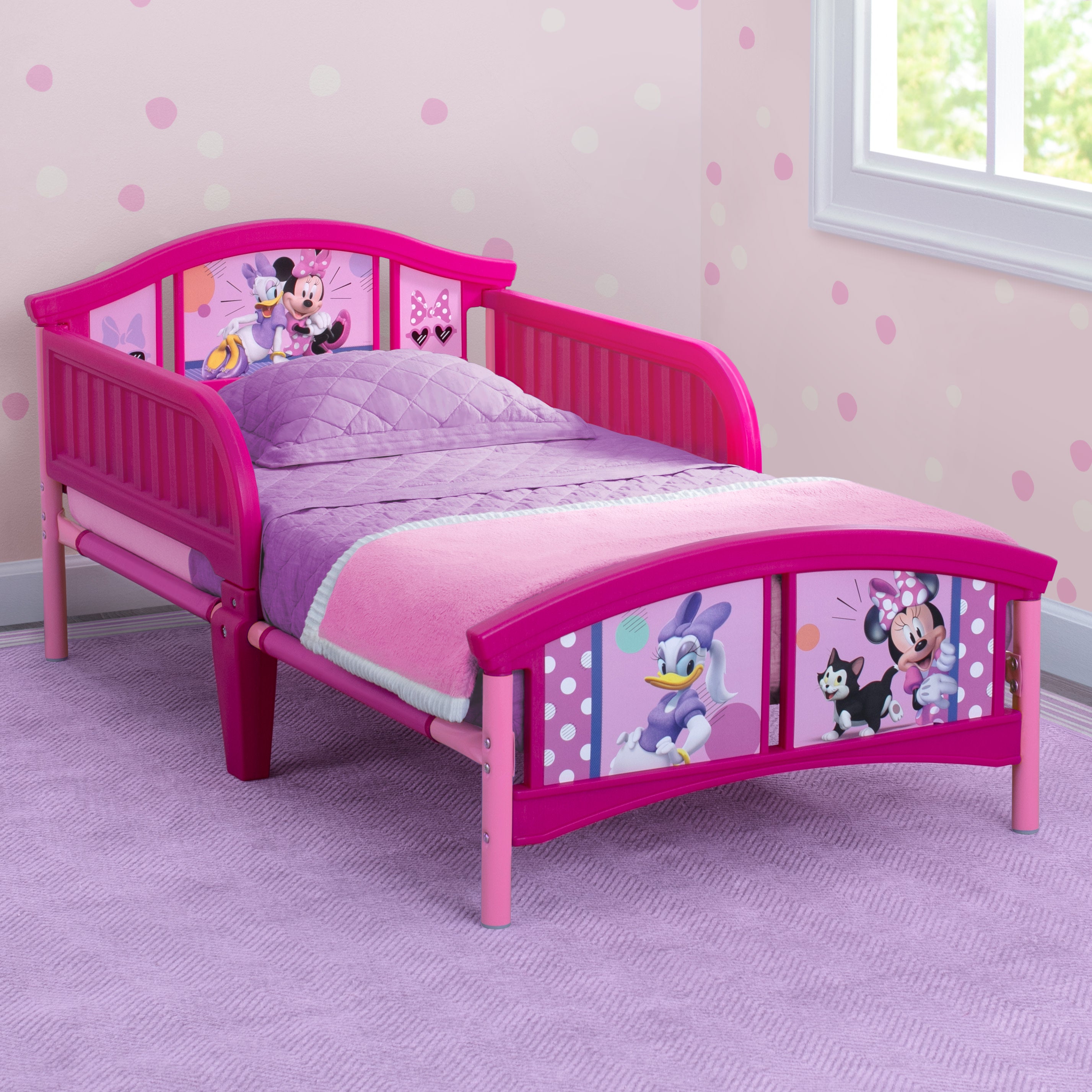TECO Lくりん minnie Minnie Mouse Plastic Toddler Bed - Delta Children
