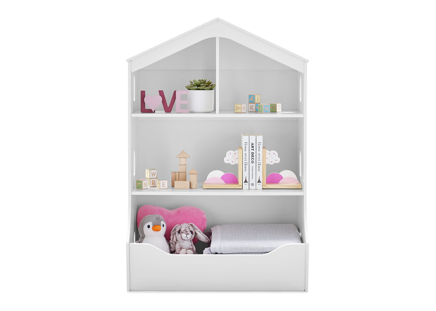 Bianca White (130) 6-Playhouse Bookcase with Toy Storage