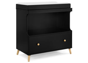 Delta Children Essex Changing Table with Drawer Ebony with Natural