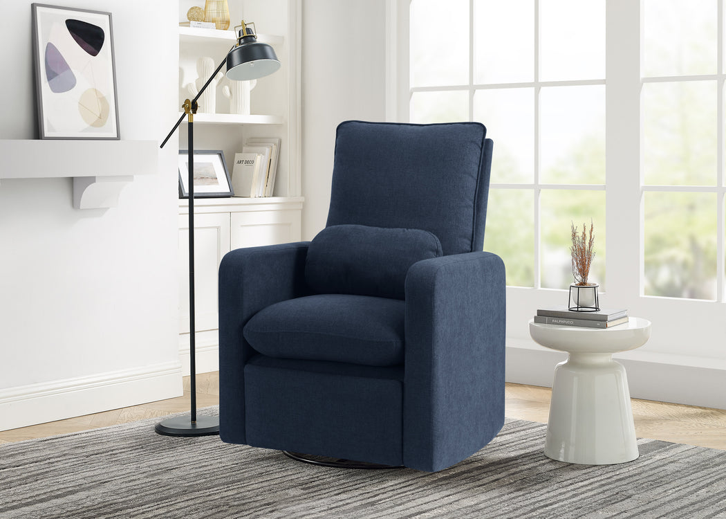 Cloud Recliner and Swivel Glider with Stain-Resistant Performance FabricSailor Blue (1486)