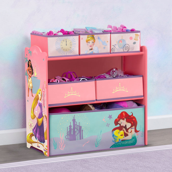 Disney Princess (1038) 0-Princess 6 Bin Design and Store Toy Organizer