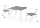 White with Grey Barnboard (153) 12-Bistro Kids Play Table (Chairs Not Included)