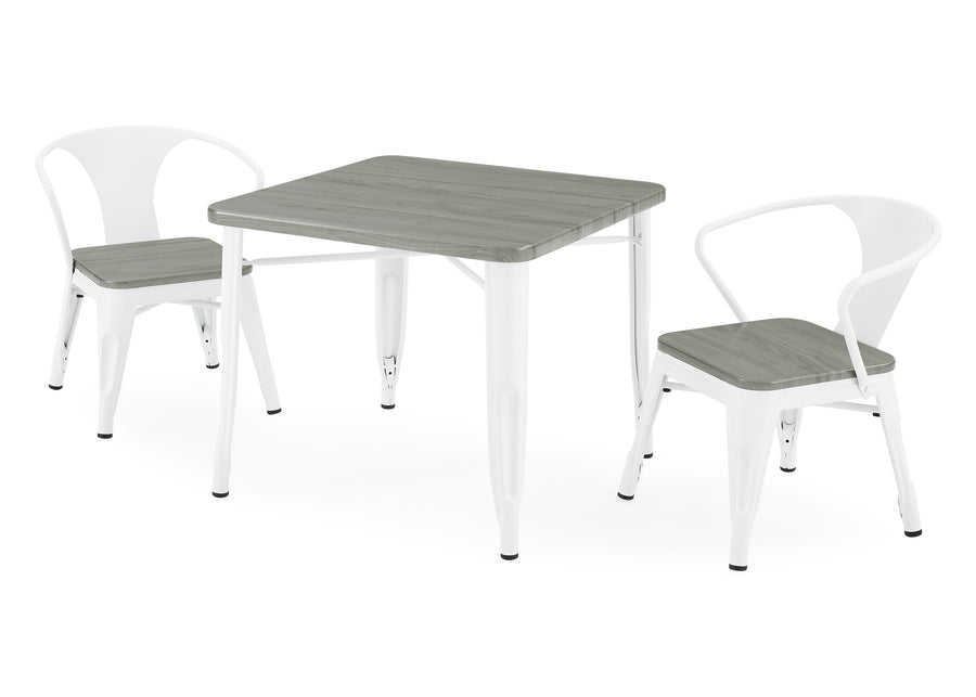 White with Grey Barnboard (153) 12-Bistro Kids Play Table (Chairs Not Included)