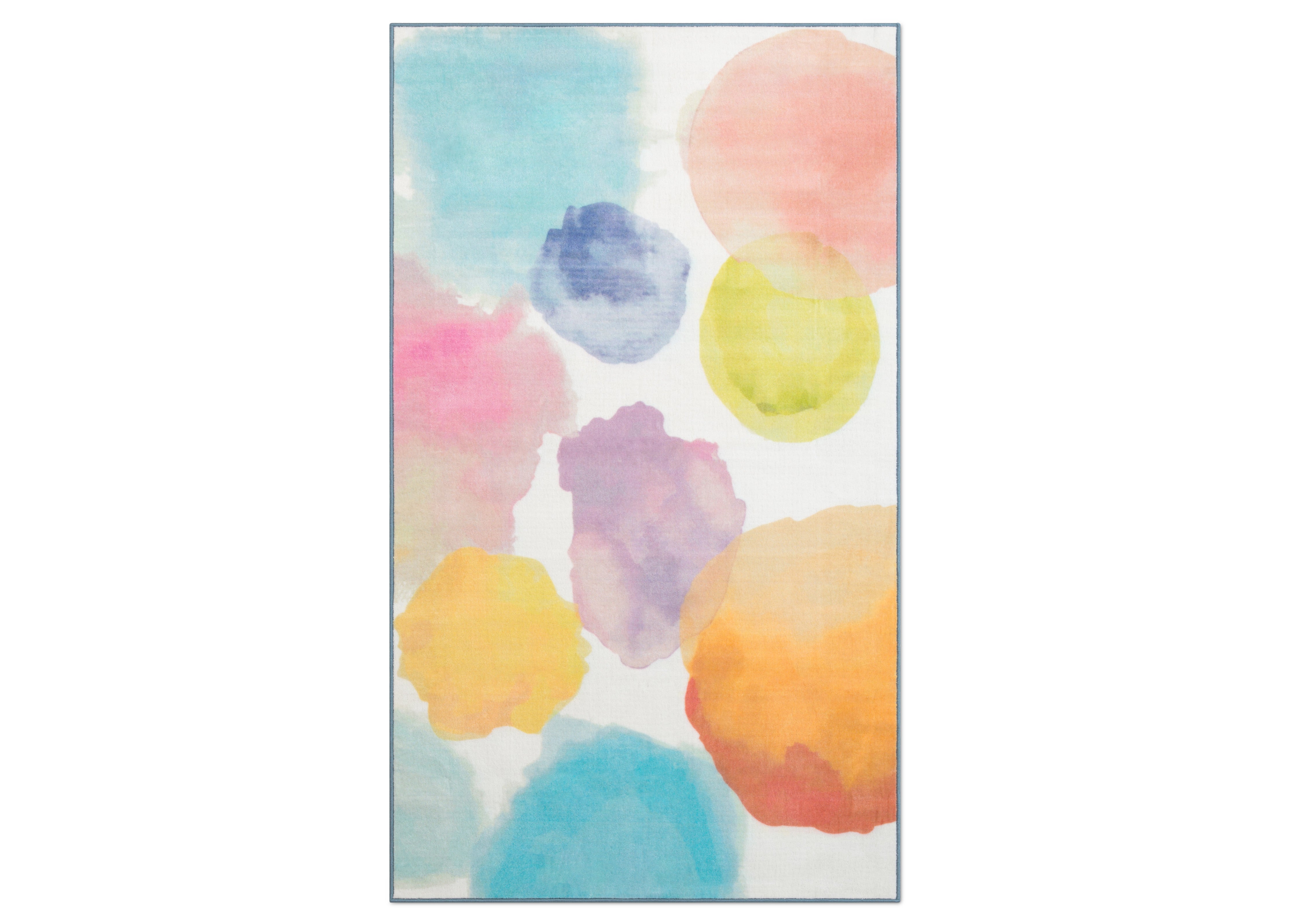 Rectangle Rug Kids Watercolor Rectangle Area Rug for Kids, 53-Inch x | Delta Children