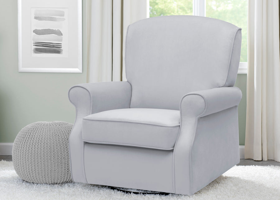 Dolphin Grey (1356) 2-Oakley Nursery Glider Swivel Rocker Chair