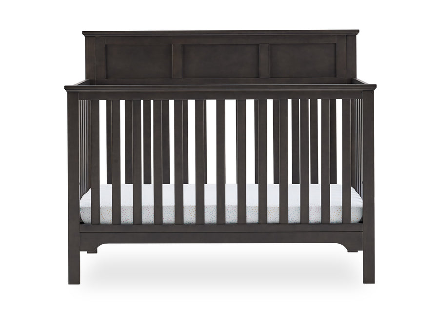 Stone Grey (1456) 18-Sweet Beginnings Hart Flat Top 6-in-1 Convertible Crib