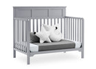 Grey (026) 5-Sweet Beginnings Hart Flat Top 6-in-1 Convertible Crib
