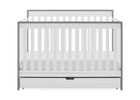Bianca White with Grey (166) 2-Mercer 6-in-1 Convertible Crib with Storage Trundle