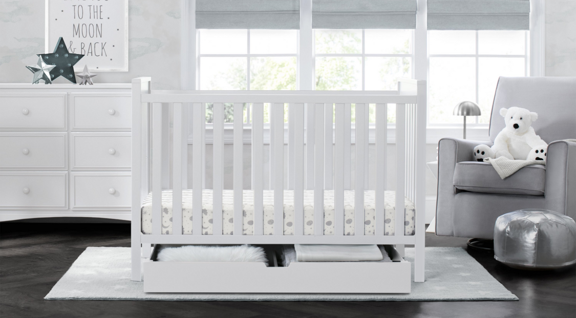 Mercer 6-in-1 Convertible Crib Bianca White