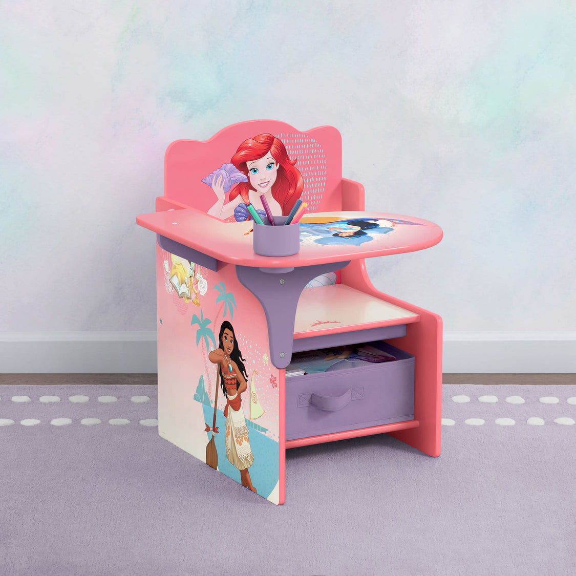 delta children chair desk Princess Chair Desk with Storage Bin