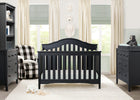 Textured Midnight Grey (1347) 1-Farmhouse 6-in-1 Convertible Baby Crib