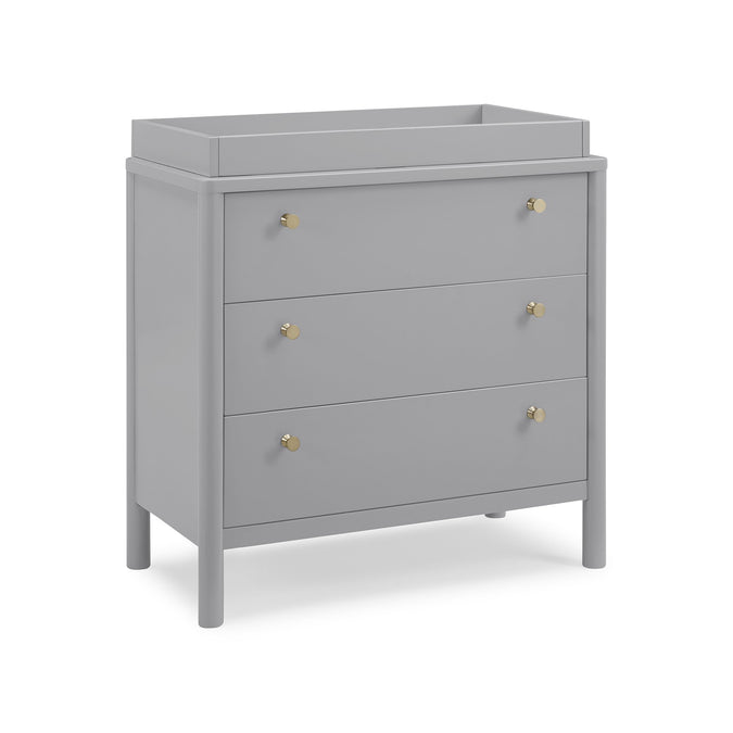 Grey (026) 3-Remy 3 Drawer Dresser with Changing Top