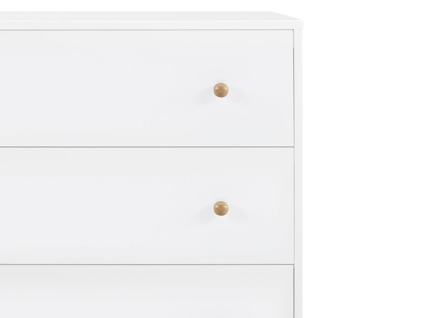 Bianca White with Natural (123) 8-Essex 3 Drawer Dresser