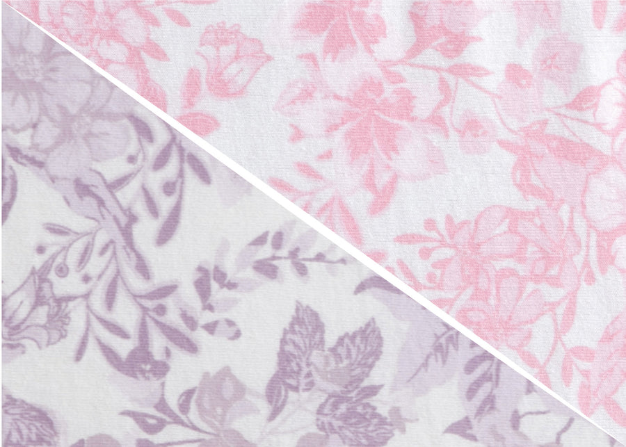 Pastel Floral (3032) 3-Pastel Floral Fitted Crib Sheets - 2 Pack