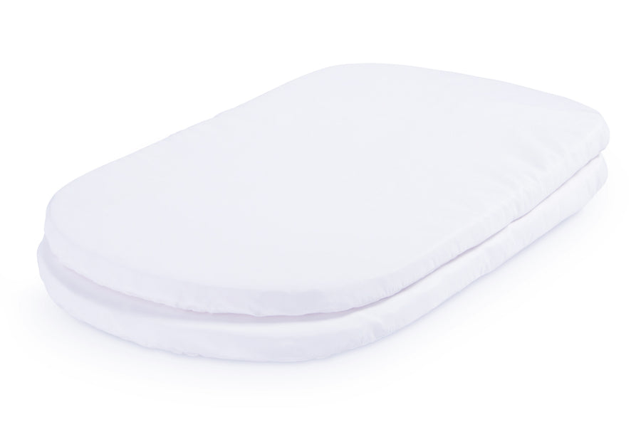 White (100) 3-Fitted Bassinet Sheet Set, 2-Pack - Compatible with the Following Simmons Kids Bassinet: 23351