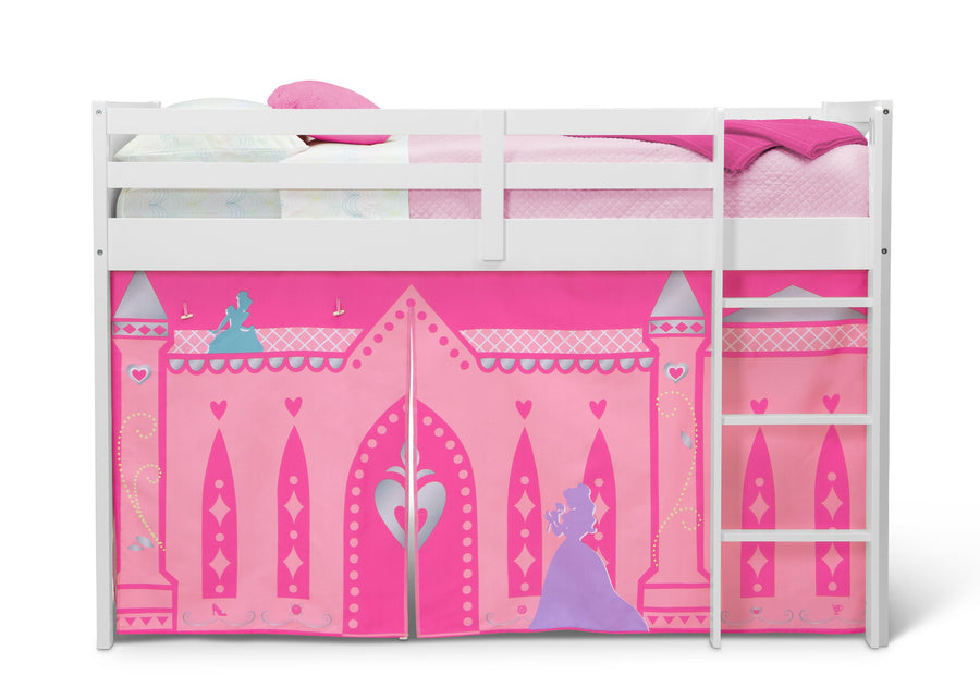 DCB: Disney Princess (1034) 4-Princess Loft Bed Tent - Curtain Set for Twin Loft Bed (Bed Sold Separately)