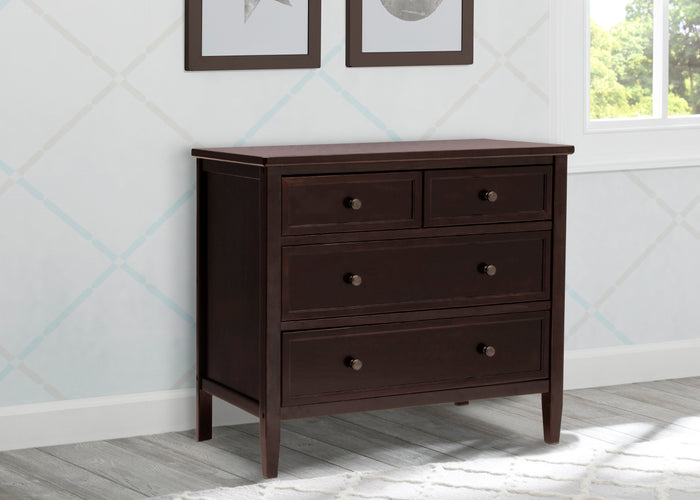 Epic 3 Drawer Dresser with Interlocking DrawersEpic 3 Drawer Dresser with Interlocking Drawers Walnut Espresso (1324)