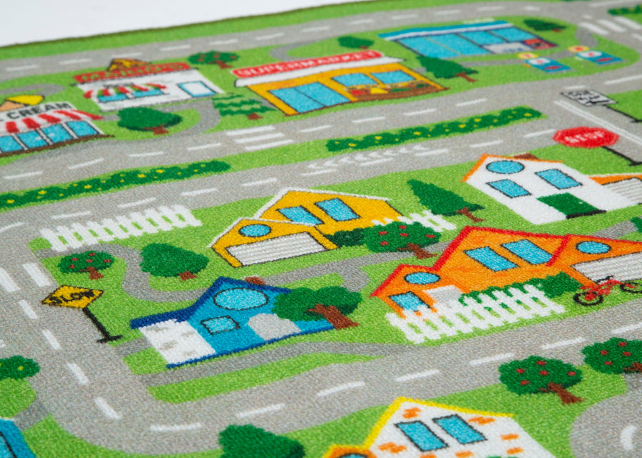 City Life (3403) 3-Large Road Map Activity Rug for Girls and Boys - 54-inch L x 39-inch W