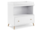 Bianca White with Natural (123) 7-Essex Convertible Changing Table with Drawer
