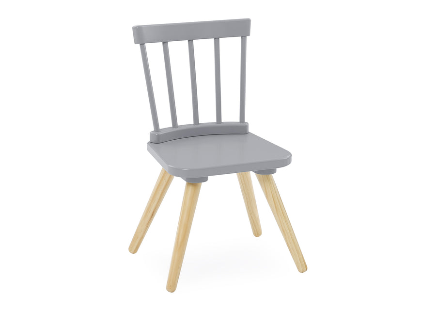 Grey with Natural (1359) 4-Essex Desk & Chair Set