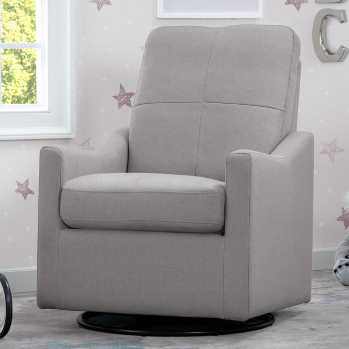 French Grey (1304) 2-Kenwood Nursery Glider Swivel Rocker Chair