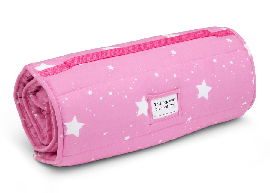 Blushing Stars (3004) 40-Personalized Nap Mat with Included Pillow and Blanket for Toddlers & Kids