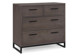Foundry 4 Drawer Dresser with Changing Top Rustic Grey with Matte Black (1469) 10