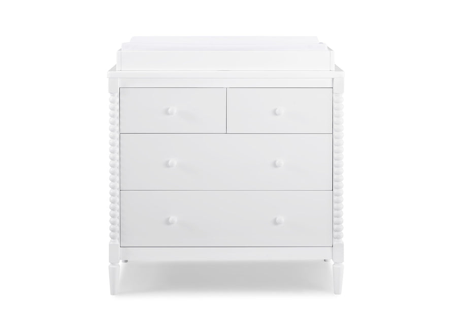 DCB: Bianca White (130) 7-Saint 4 Drawer Dresser with Changing Top
