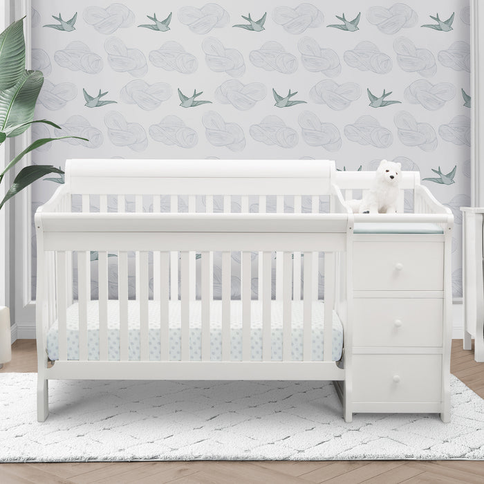 Bianca White (130) 1-Princeton Junction Convertible Crib and Changer