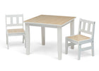 Natural and Primary Colors (1189) 3-Table and Chair Set (2 Chairs Included)
