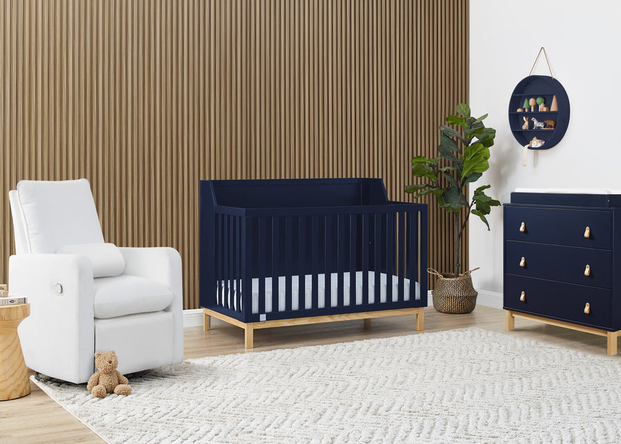 Navy with Natural (1481) 1-babyGap Oxford 6-in-1 Convertible Crib