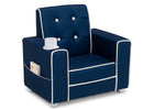 Blue (289C) 11-Chelsea Kids Upholstered Chair with Cup Holder