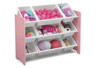 Dusty Rose Pink (692C) 25-MySize 9 Bin Plastic Toy Organizer