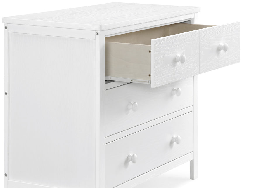 Textured White (1349) 23-Sweet Beginnings 3 Drawer Dresser