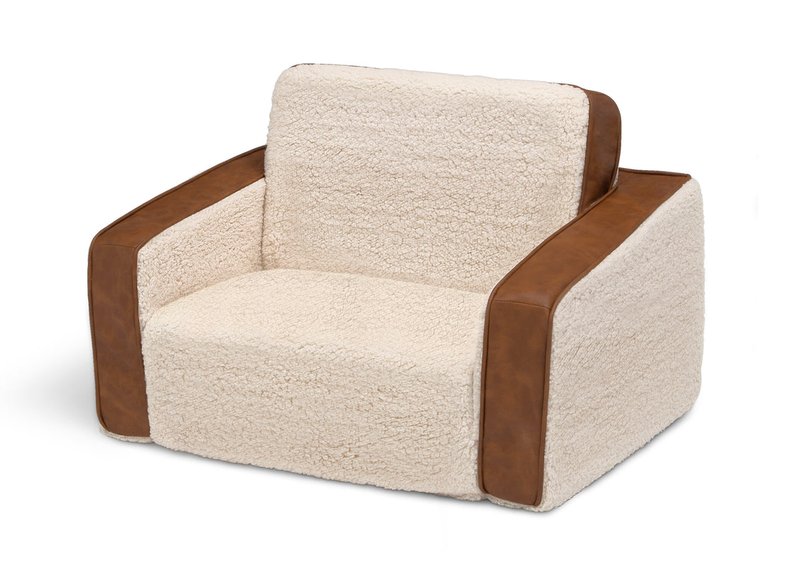 Cream Sherpa with Brown Leather (5047)