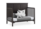 Textured Stone Grey (1460) 13-Sweet Beginnings Sage Flat Top 6-in-1 Convertible Crib