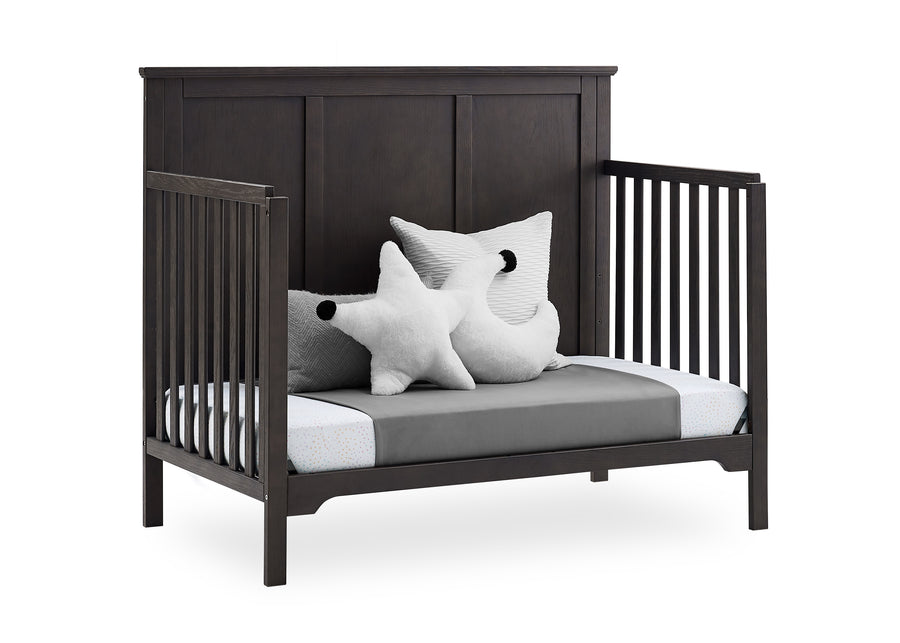 Textured Stone Grey (1460) 13-Sweet Beginnings Sage Flat Top 6-in-1 Convertible Crib