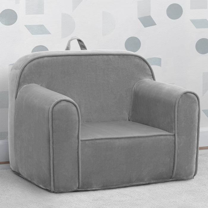 Grey Suede (5000) 0-Embroidered Foam Chair