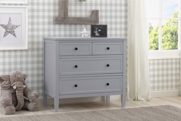Epic 3 Drawer Dresser with Interlocking Drawers Grey (026) 1 - Mobile
