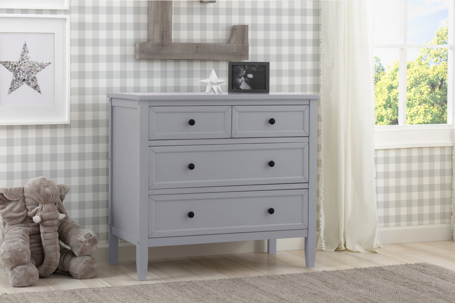 Epic 3 Drawer Dresser with Interlocking Drawers Grey (026) 21-Epic 3 Drawer Dresser with Interlocking Drawers