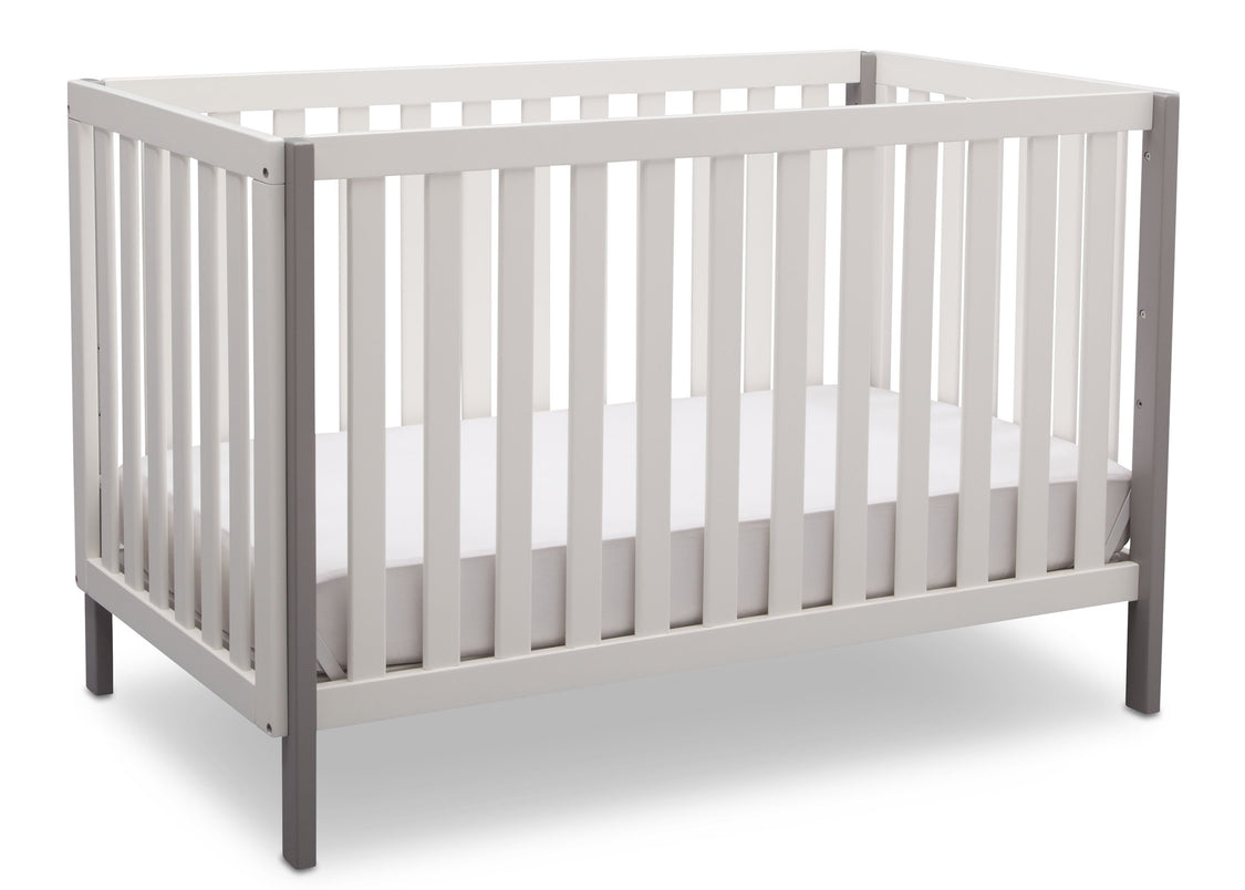 Milo 3-in-1 Convertible Crib Bianca White with Grey (166)