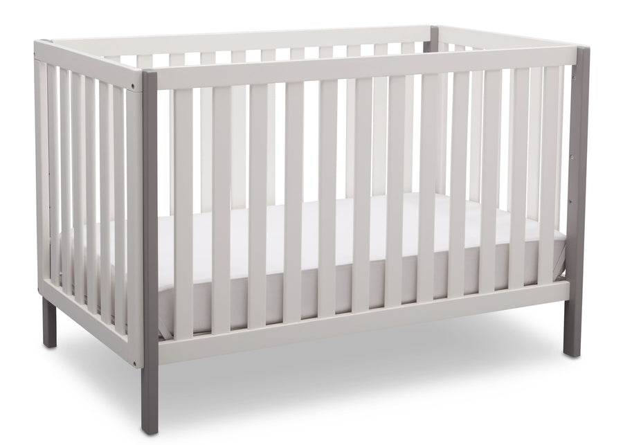 Milo 3-in-1 Convertible Crib Bianca White with Grey (166) 3-Milo 3-in-1 Convertible Crib