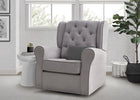 Dove Grey with Soft Grey (036) 12-Emerson Nursery Glider Swivel Rocker Chair