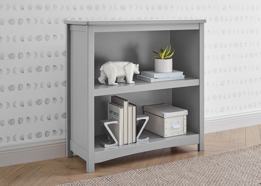 Grey (026) 1-Universal 2-Shelf Bookcase