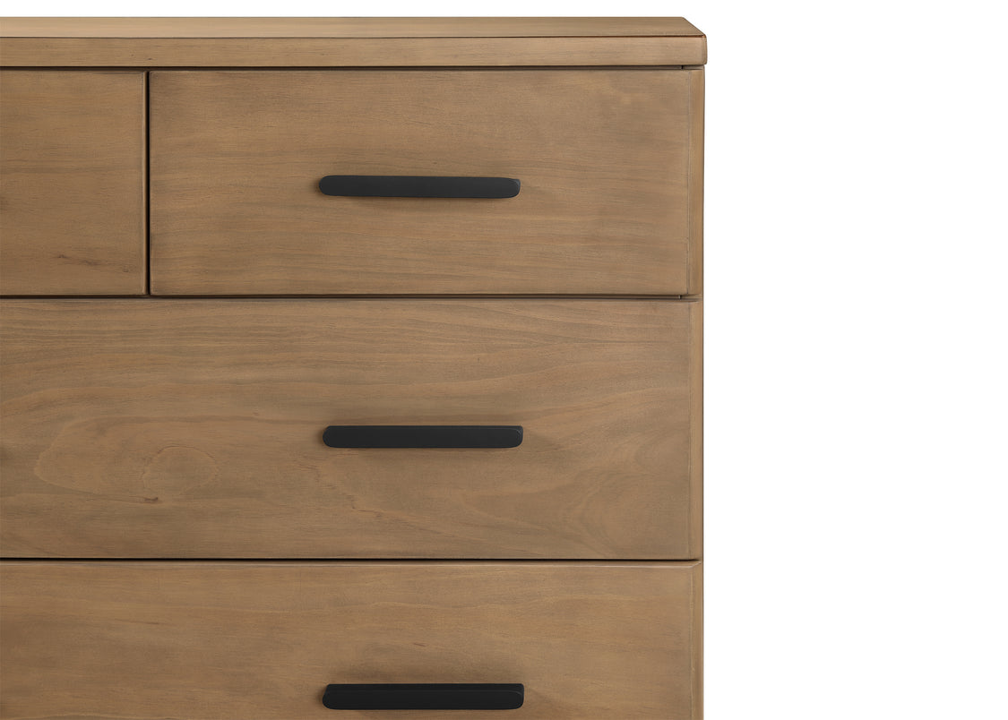 Sloane 4 Drawer Dresser with Changing Top Acorn with Matte Black (786)