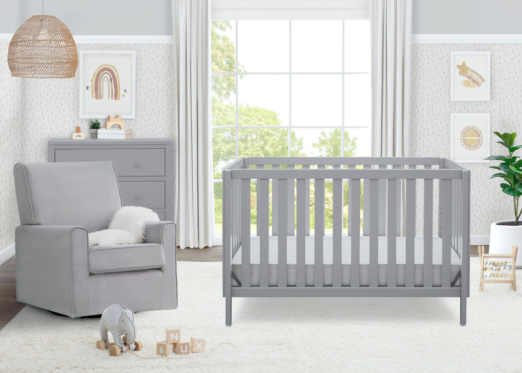 Milo 3-in-1 Convertible Crib Grey (026)