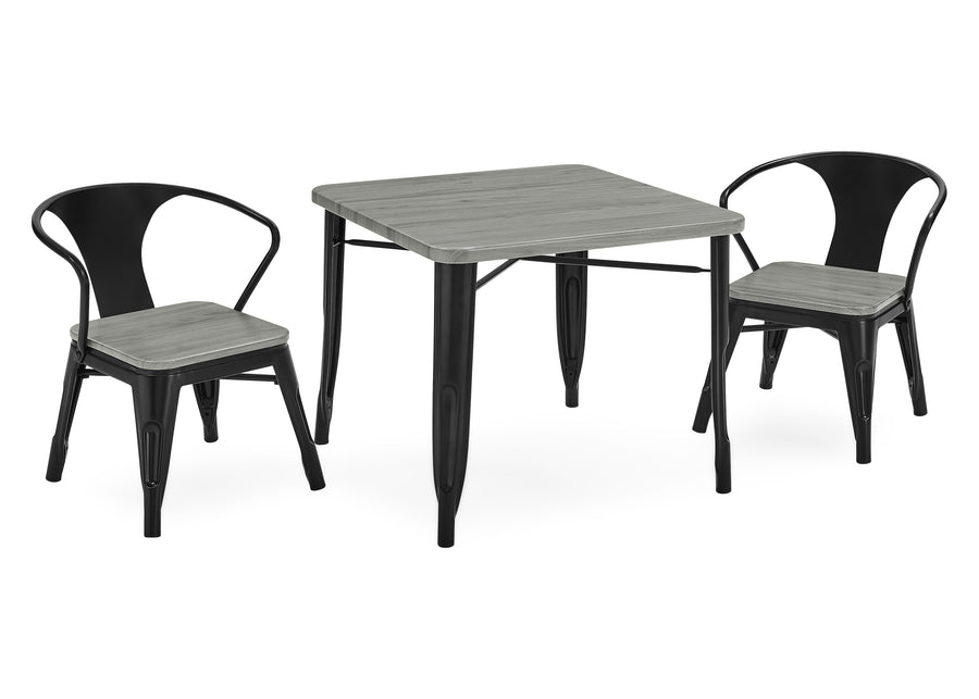 Black with Grey Barnboard (1438) 6-Bistro Kids Play Table (Chairs Not Included)