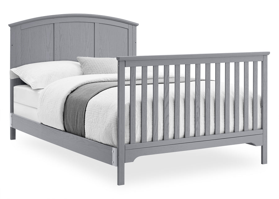Textured Grey (1450) 7-Sweet Beginnings Sage Curve Top 6-in-1 Convertible Crib