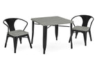Black with Grey Barnboard (1438) 4-Bistro Kids Play Table (Chairs Not Included)